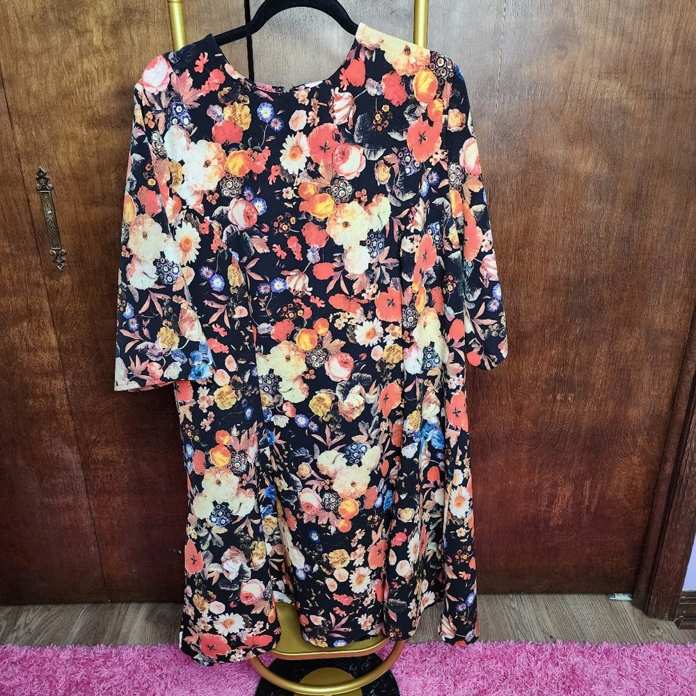 Alice & you midi dress allover floral sz uk 28